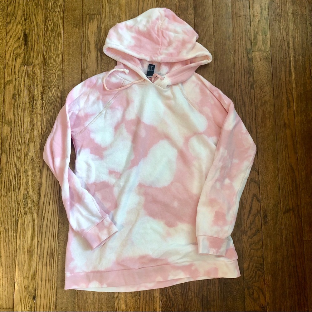 Pink bubblegum tie dyed hoodie